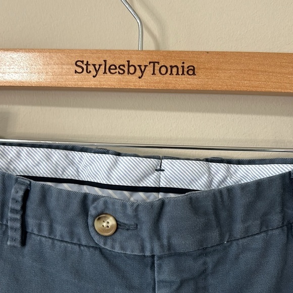 PETER MILLAR Mens SOFT TOUCH FLAT FRONT TROUSER Chino Pant Blue Sz 35 - Picture 5 of 11